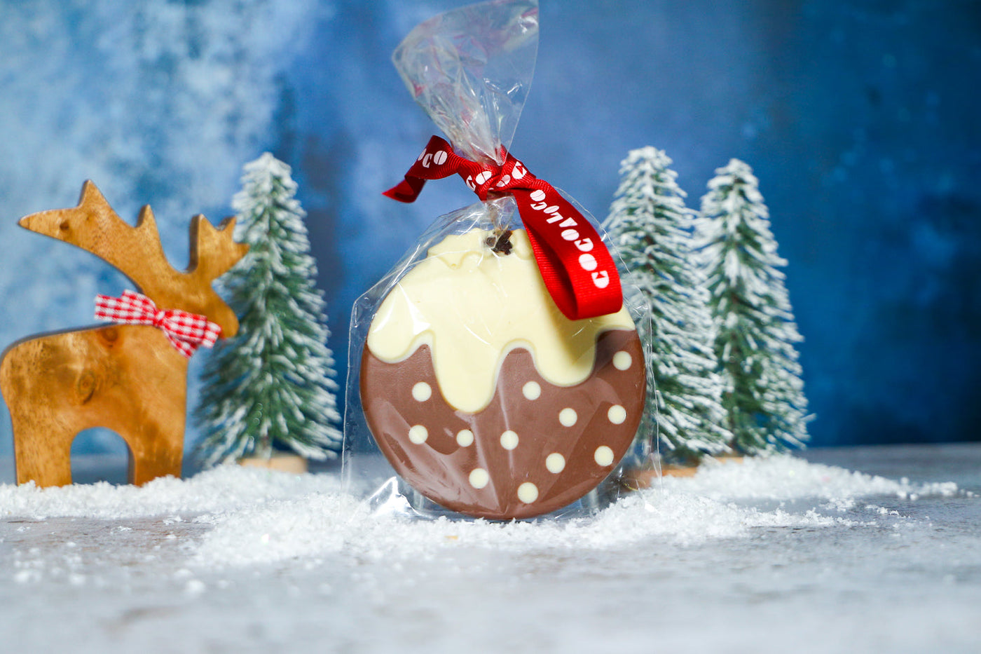 Cocoa Loco - Milk & White Chocolate Christmas Pudding